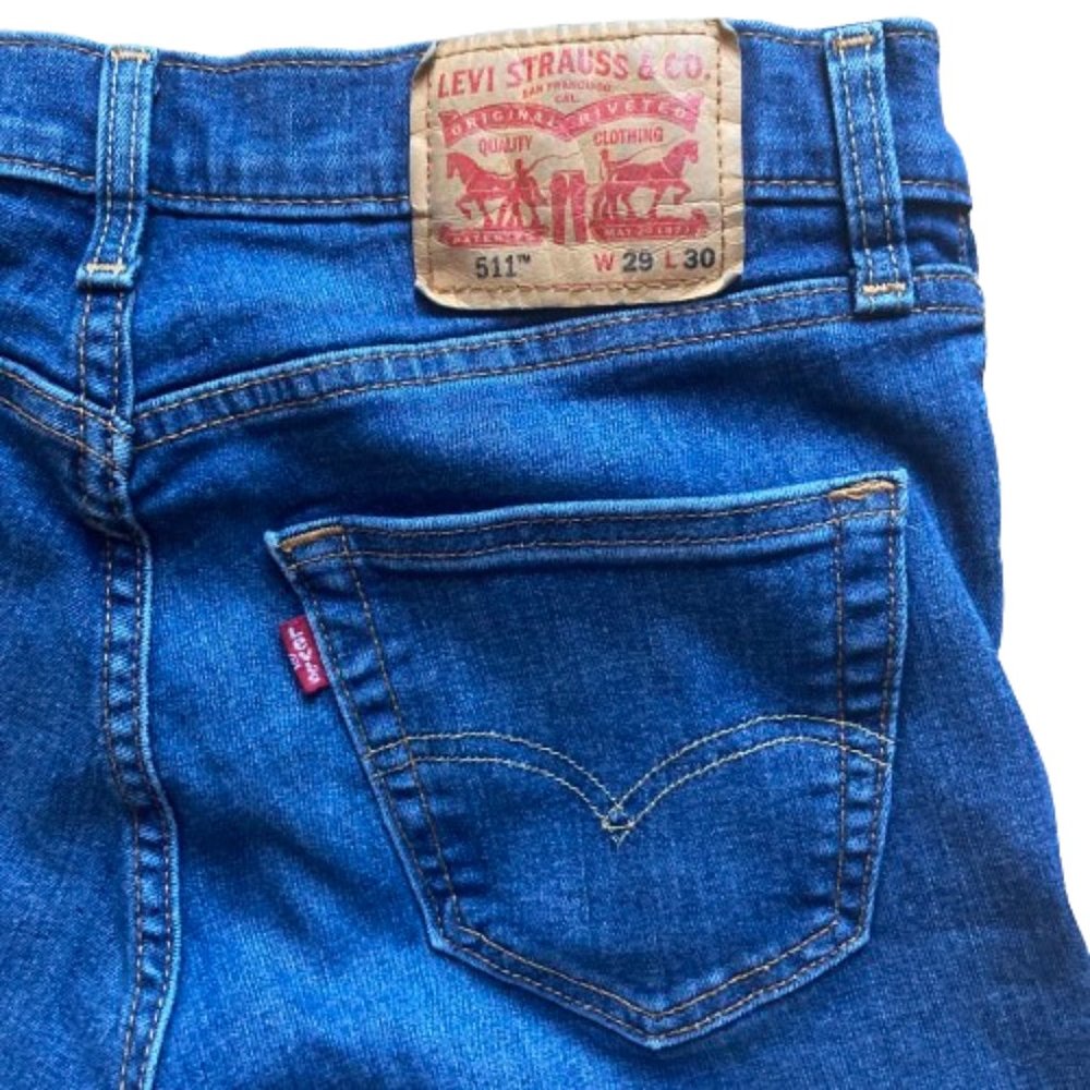 Men's 511 Levi's Jeans, 29 x 30, Slim Straight Classic Medium Wash  EUC